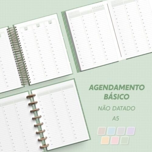 Agendamento Básico | Semanal / Colunas – Não datado – A5