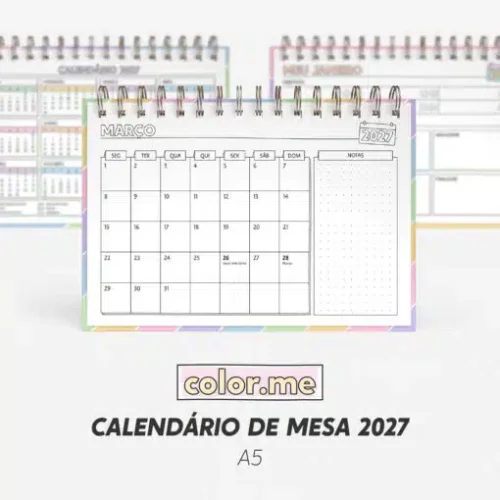 Calendário de Mesa 2027 | Color.me – A5