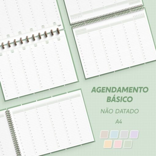 Agendamento Básico | Semanal / Colunas – Não datado – A4