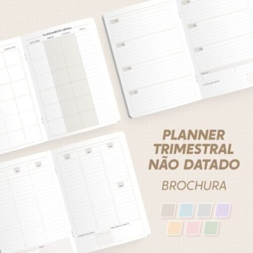 Planner Modular / Trimestral | Não Datado – A5 – Brochura