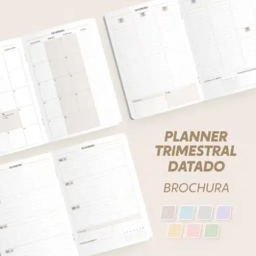Planner Modular / Trimestral 2027 | Datado – A5 – Brochura