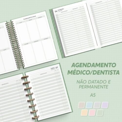 Agendamento Médico/Dentista | Não datado e Permanente – A5