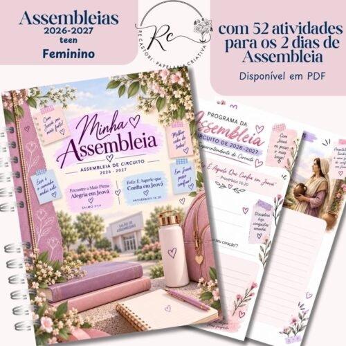 Kit Digital Caderno teen Feminino para as Assembleias 2026-2027 ( Modelo 2 )