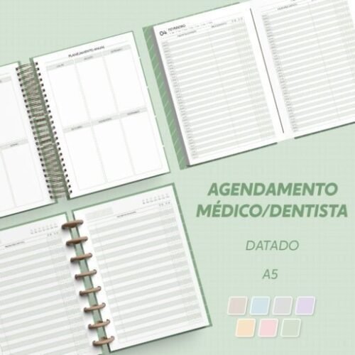 Agendamento Médico/Dentista 2027 | 1DPP – Datado – A5