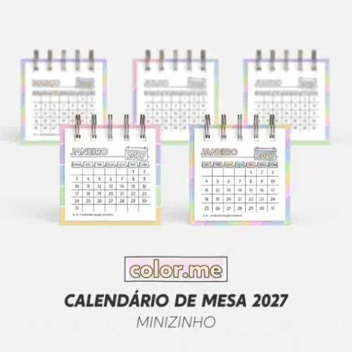 Calendário de Mesa 2027 | Color.me – Minizinho