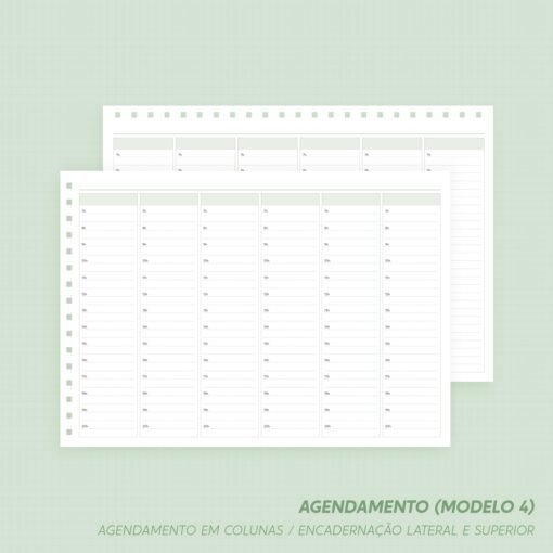 Agendamento Básico | Semanal / Colunas – Não datado – A4 - Imagem 2