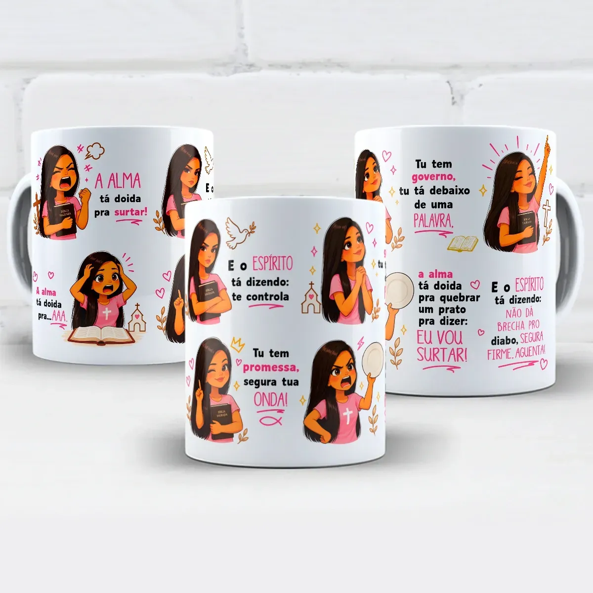 Artes Para Caneca A Alma Tá Doida Pra Surtar - Imagem 2