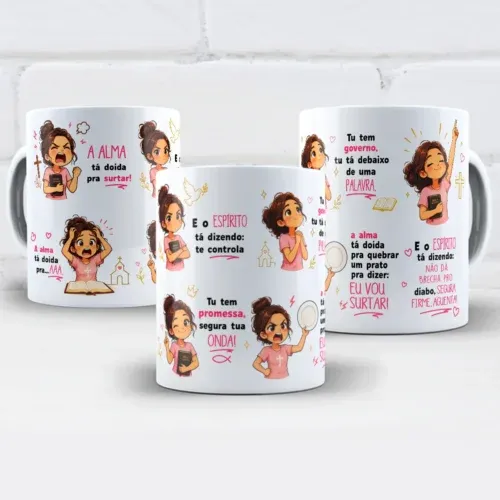 Artes Para Caneca A Alma Tá Doida Pra Surtar - Imagem 3