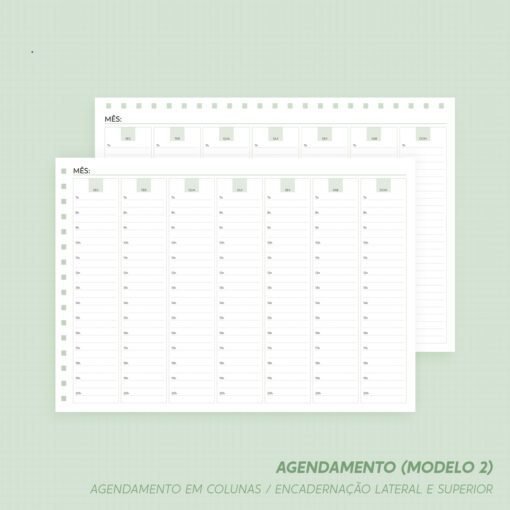 Agendamento Básico | Semanal / Colunas – Não datado – A4 - Imagem 3