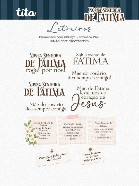 Santos – Nossa Senhora de Fátima – Ilustrações - Imagem 6